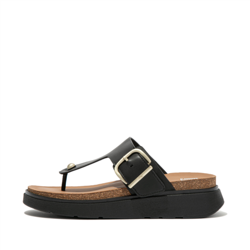 Fitflop Buckle Leather Toe-Post Sandals