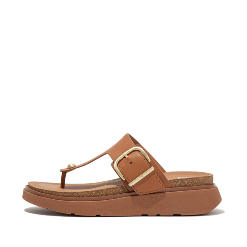 Fitflop Buckle Leather Toe-Post Sandals