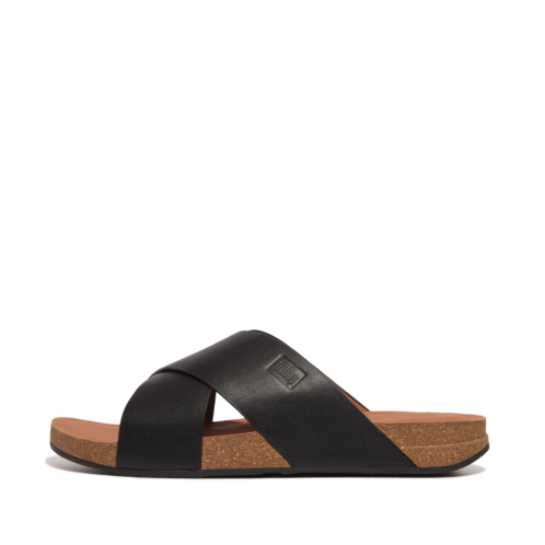 Fitflop Mens Leather Cross Slides