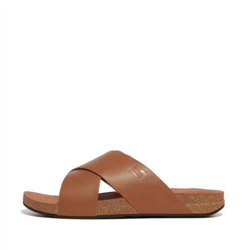 Fitflop Mens Leather Cross Slides