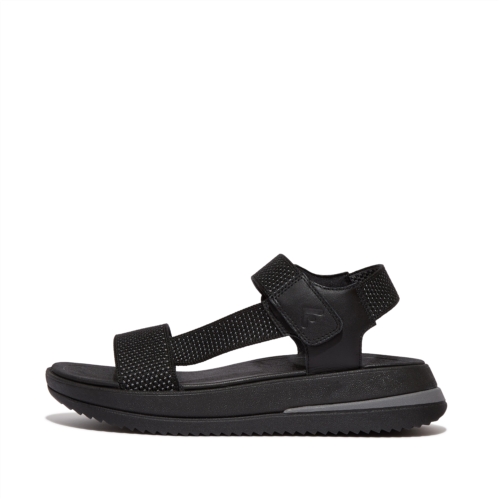 Fitflop Two-Tone Sports-Webbing/Leather Back-Strap Sandals