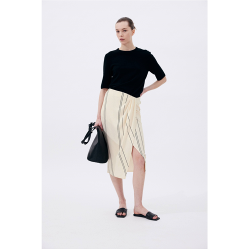 H&M Textured-knit Wrap Skirt