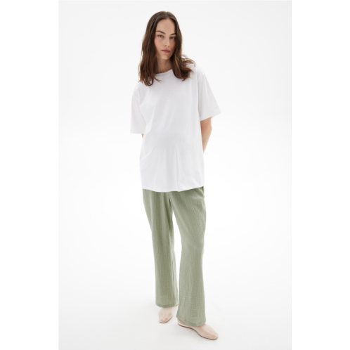 H&M MAMA Before & After Muslin Pants