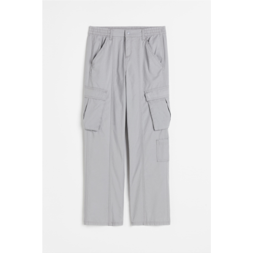 H&M Curvy Fit Cotton Cargo Pants