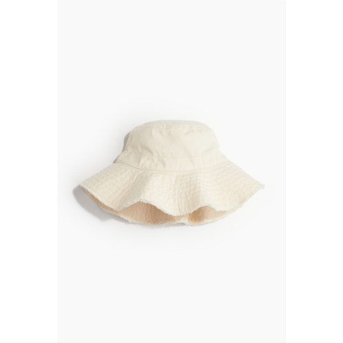 H&M Frayed-edge Cotton Bucket Hat