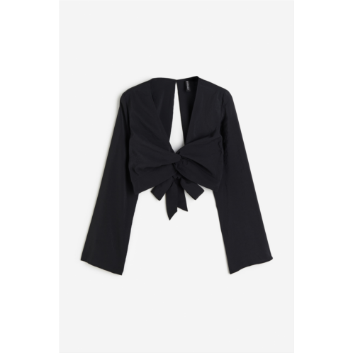 H&M Knot-detail Modal-blend Blouse