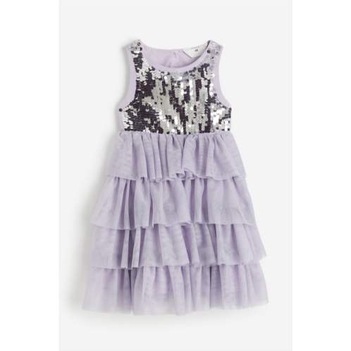 H&M Sequined Tulle Dress