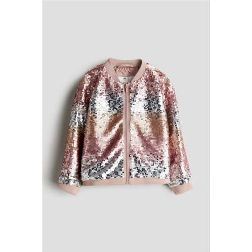 H&M Sequined Bomber Jacket