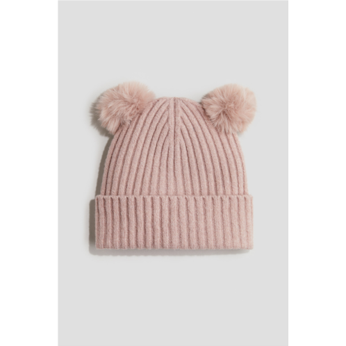 H&M Rib-Knit Pompom Beanie