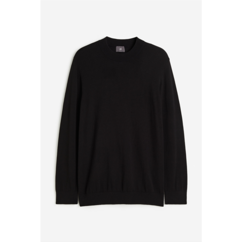 H&M Slim Fit Fine-knit Mock Turtleneck Sweater