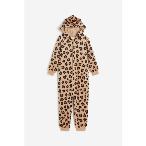 H&M Patterned Fleece Jumpsuit