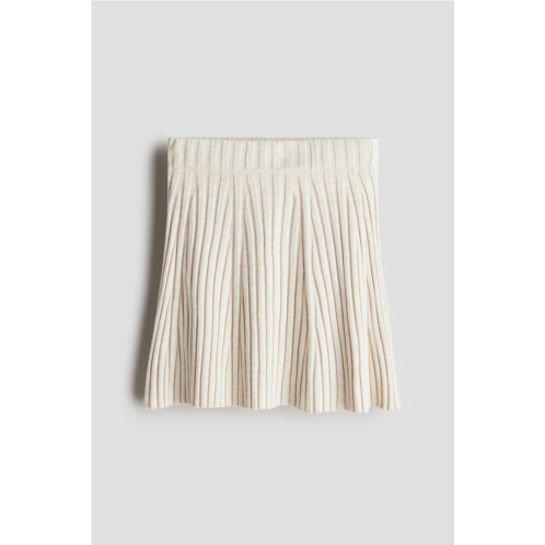 H&M Rib-knit A-line Skirt