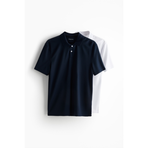 H&M 2-pack Regular Fit Sports Polo Shirts in DryMove