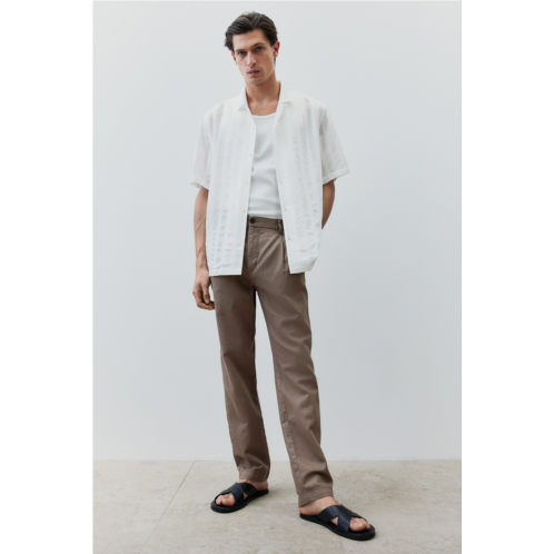 H&M Regular Fit Linen-blend Pants