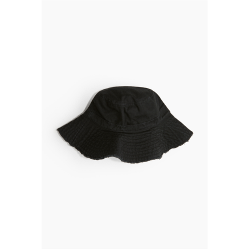 H&M Frayed-edge Cotton Bucket Hat