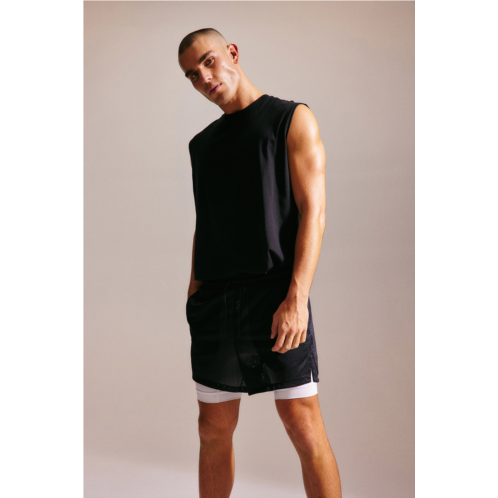 H&M Mid-Length 2-in-1 Sports Shorts in DryMove