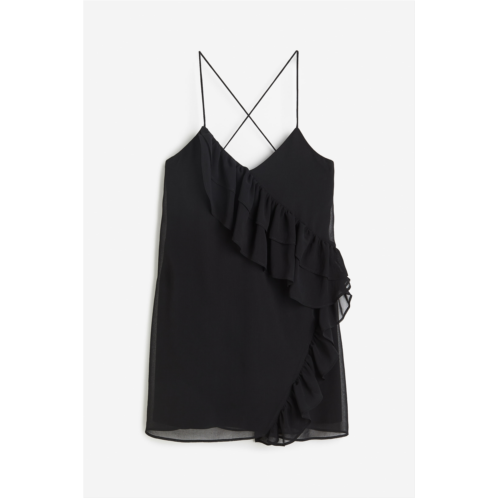 H&M Flounce-trimmed Mini Dress