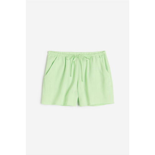 H&M Linen-blend Pull-on Shorts