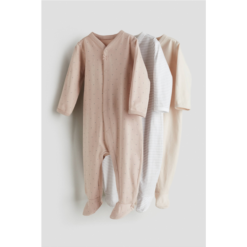 H&M 3-pack Pajama Jumpsuits with Covered Feet