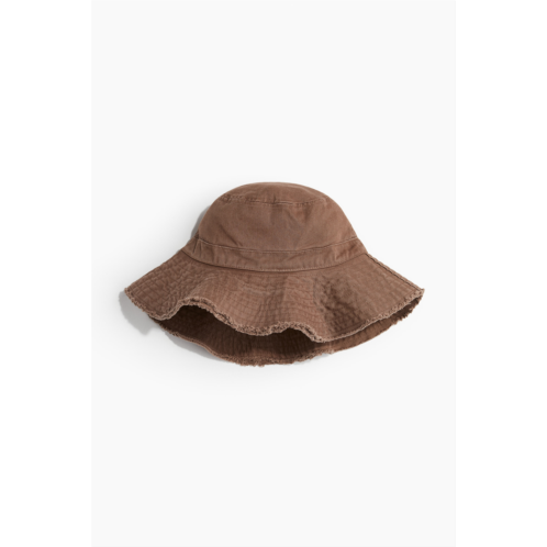 H&M Frayed-edge Cotton Bucket Hat