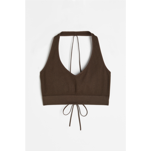 H&M Seamless Halterneck Top with Lacing