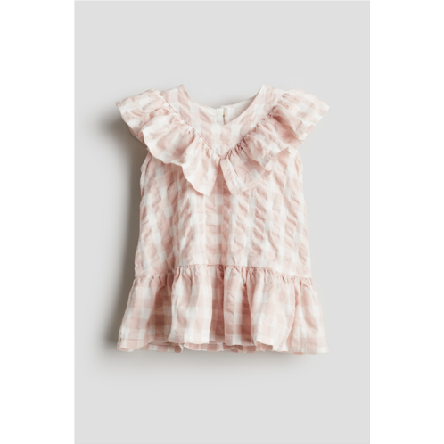 H&M Ruffle-trimmed Cotton Dress