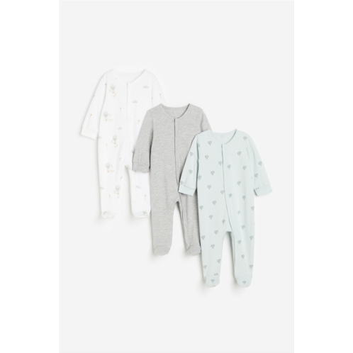 H&M 3-pack Cotton Pajama Jumpsuits