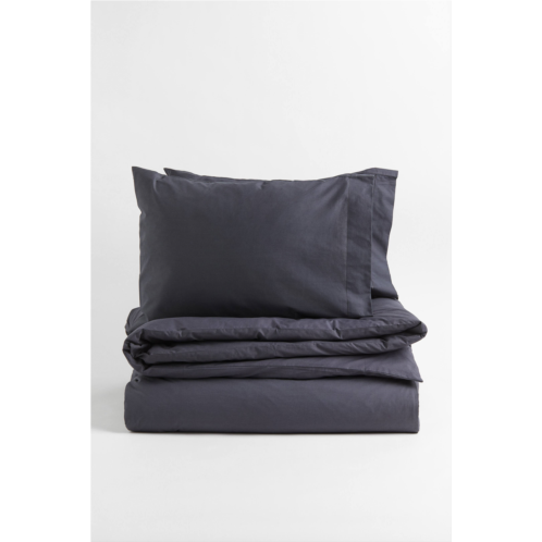 H&M Cotton Percale King/Queen Duvet Cover Set