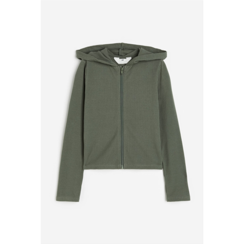 H&M Ribbed Hooded Jacket