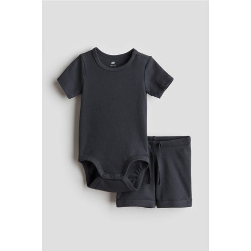 H&M 2-piece Ribbed Cotton Set