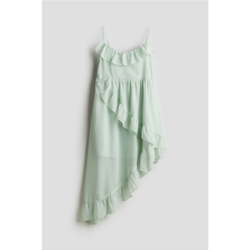 H&M Flounce-trimmed Asymmetric Dress