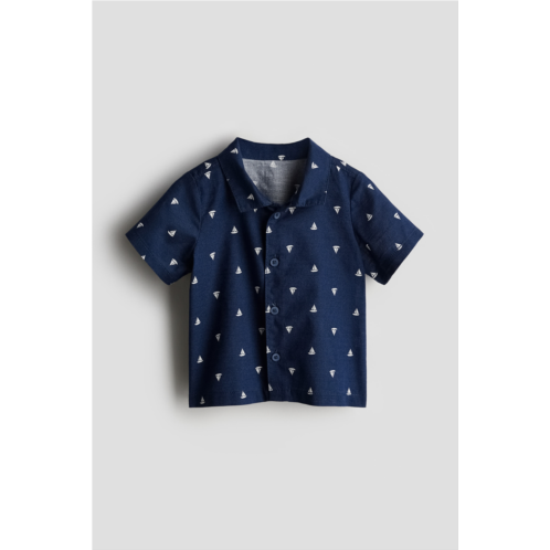 H&M Short-sleeved Cotton Shirt