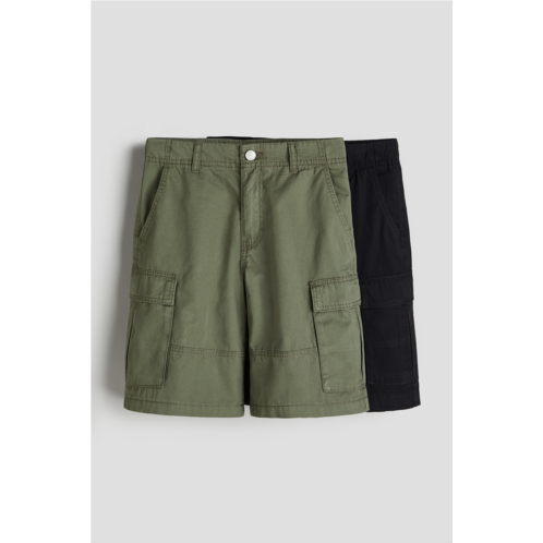 H&M 2-pack Cotton Cargo Shorts