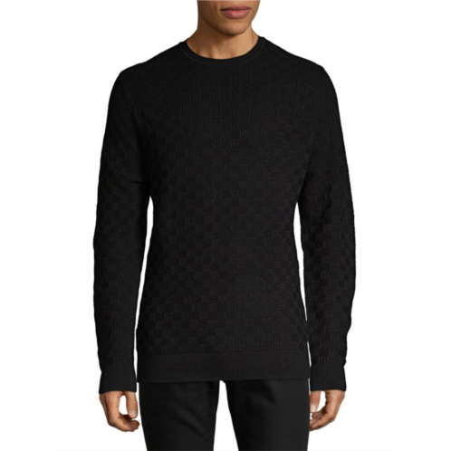 Karl Lagerfeld Paris Basketweave Crewneck Sweater