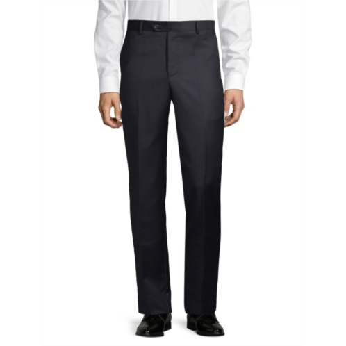 Saks Fifth Avenue Classic Fit Flat-Front Wool Dress Pants