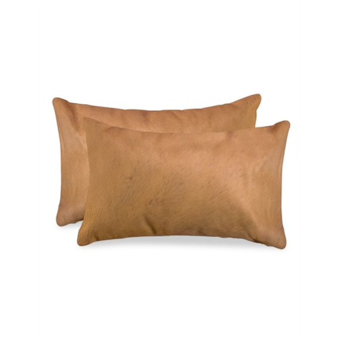 Natural Torino 2-Pack Cowhide Pillows Set