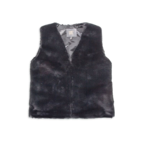 Luxe Faux Fur Faux Fur Zip Up Vest
