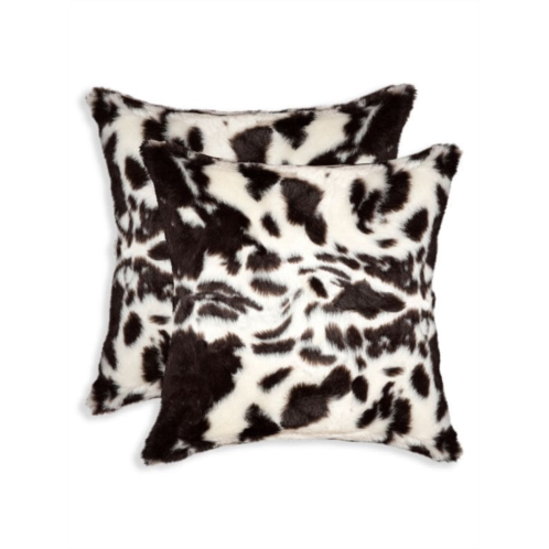 Luxe Faux Fur Belton 2-Pack Square Faux Fur Pillow Set