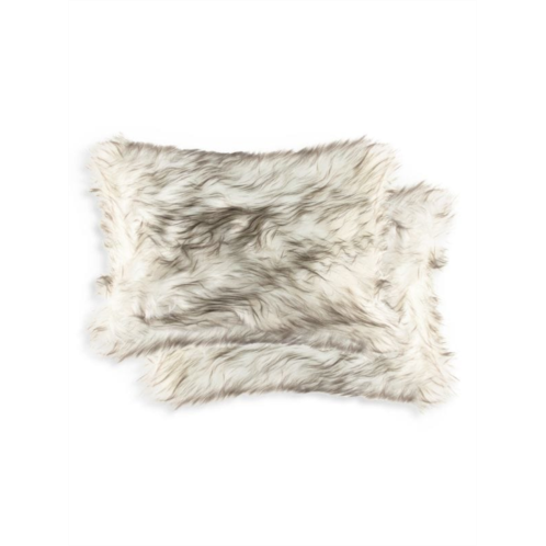 Luxe Faux Fur Belton 2-Pack Rectangular Faux Fur Pillow Set