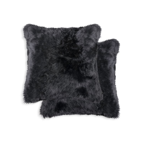 Natural 2-Pack Square Sheepskin Pillow Set