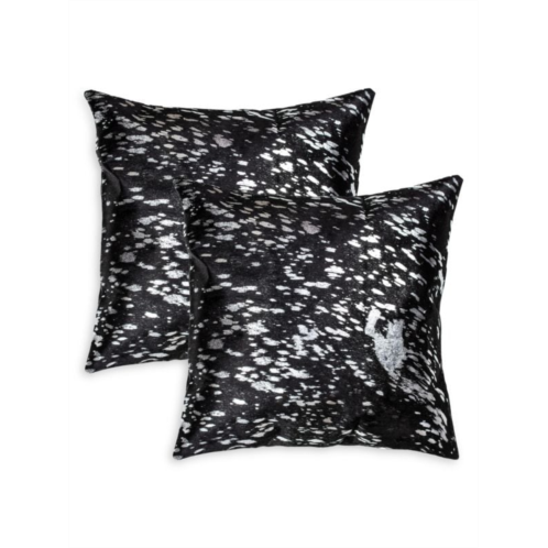 Natural 2-Pack Scotland Square Cowhide Pillow Set