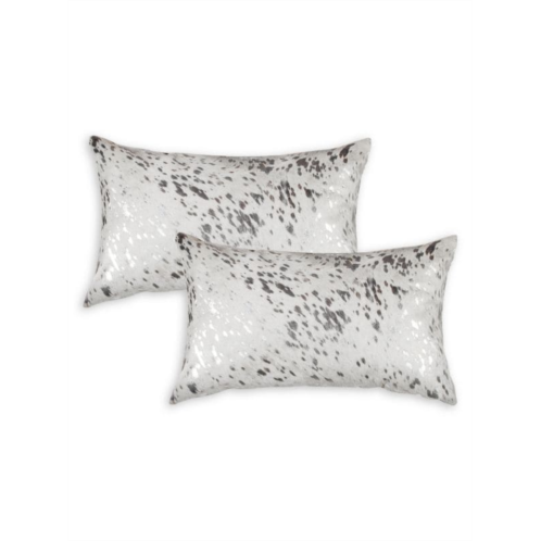 Natural 2-Pack Scotland Rectangular Cowhide Pillow Set