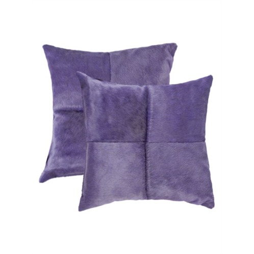 Natural 2-Pack Quattro Square Cowhide Pillow Set