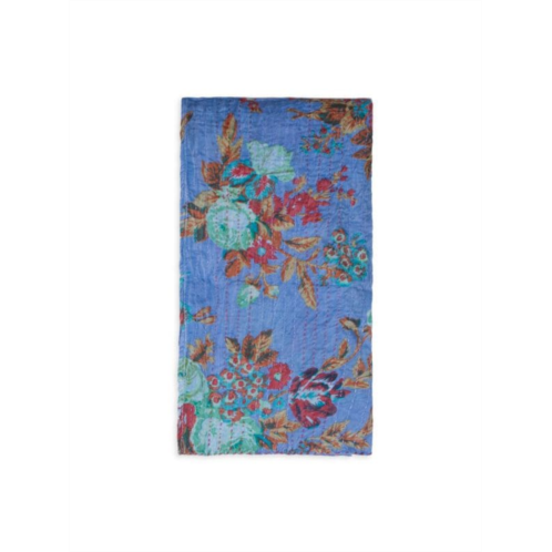 TAJ HOTEL Floral Hand Crafted Kantha Scarf