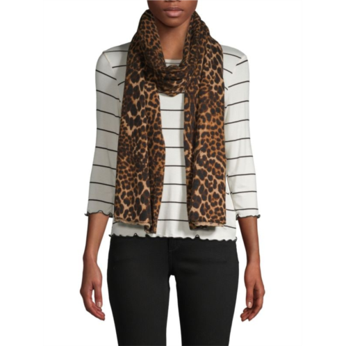 Amicale Animal-Print Cashmere Scarf