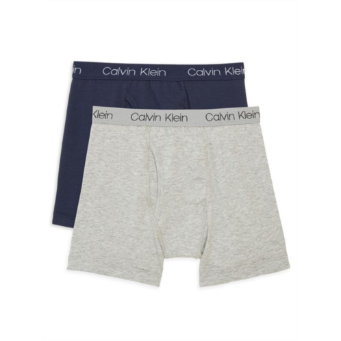 Calvin Klein Boys 2-Pack Stretch-Cotton Boxer Briefs