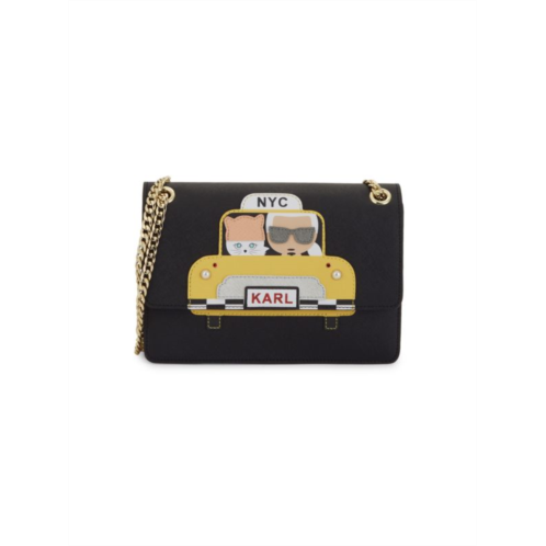 Karl Lagerfeld Paris Maybelle Faux Pearl Embellished Taxi Crossbody Bag
