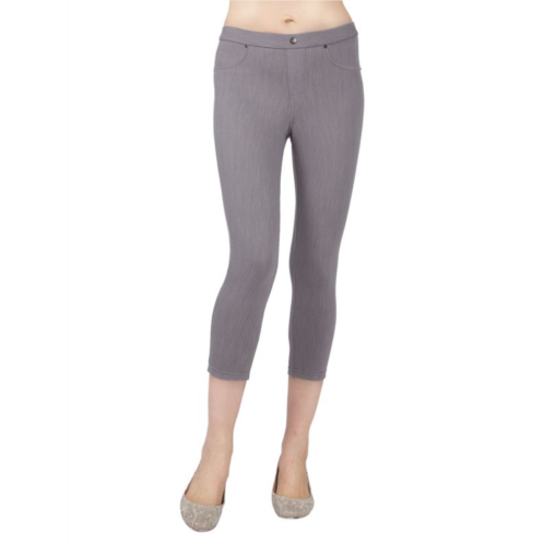 Memoi Cotton-Blend Chino Capri Leggings