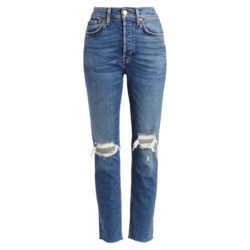 Re/done 90s Stretch High-Rise Ankle Jeans