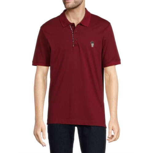Robert Graham Lucifer Classic Fit Skull Embroidered Polo